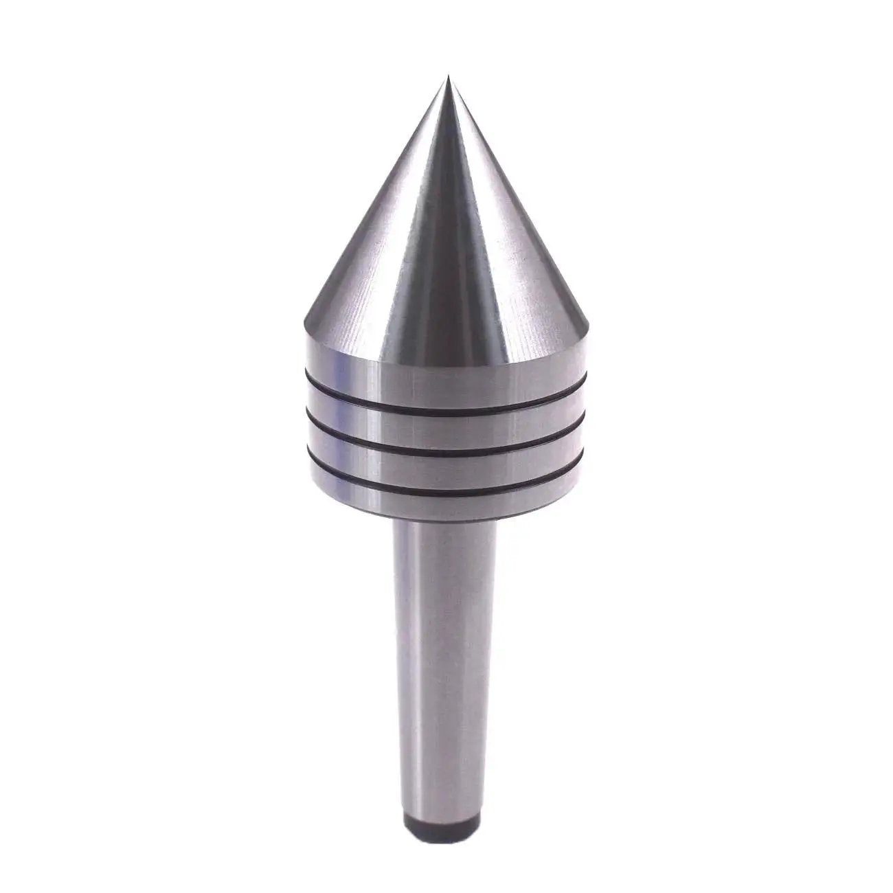 Heavy Duty MT2 Rotary Live Center Shaft with Morse Taper Precision Bearing for Smooth High Speed Metal and Wood Turning on Lathes and CNC Machines Crafted from Tough Carbon Alloy Steel Offering 0 001 Accuracy and 60 Degree Angle for Top Notch Machining