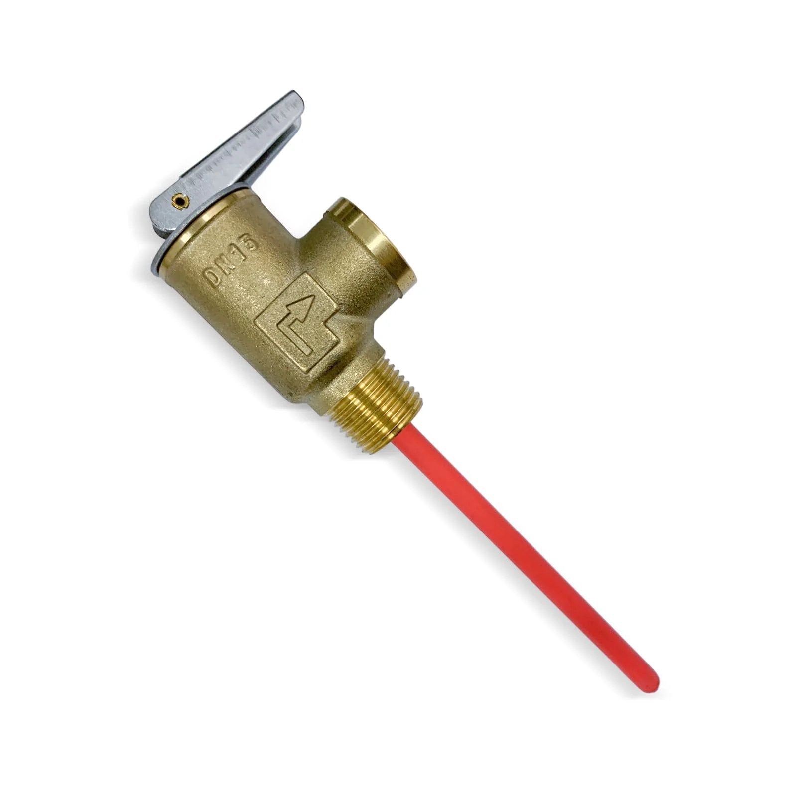 Beefed Up Heavy Duty One Half Inch NPT Temperature And Pressure Relief Valve For RV Water Heaters, 210 Degrees Fahrenheit, 150 PSI, Brass Safety Valve With Extended Probe For Atwood Dometic Hot Water Tanks
