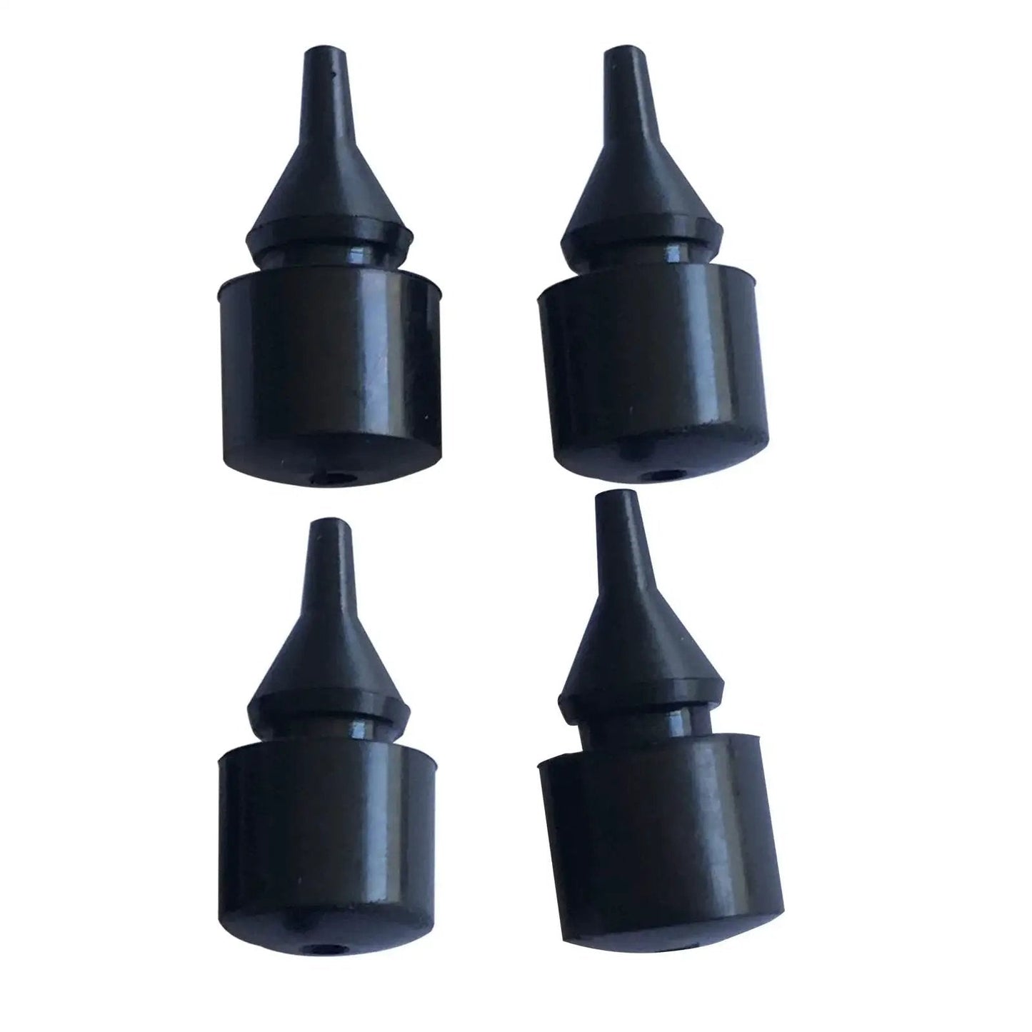 Eight Piece Fuel Tank Filler Door Rubber Bumper Set For GM Trucks And SUVs, black rubber bumpers, direct-fit replacement.