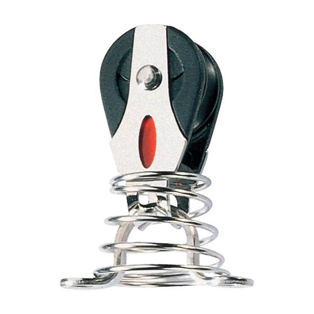 Single stand-up loop top bearing block for marine rigging, sealed ball unit, high load capacity, lightweight, ceramic ready