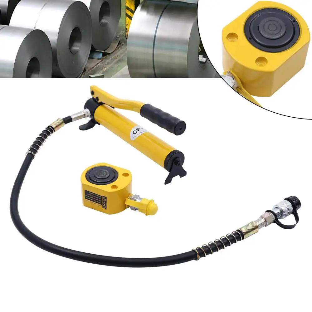 20 Ton Manual Hydraulic Jack Low Profile With Multi Section Lift For Cars featuring pump and jack components