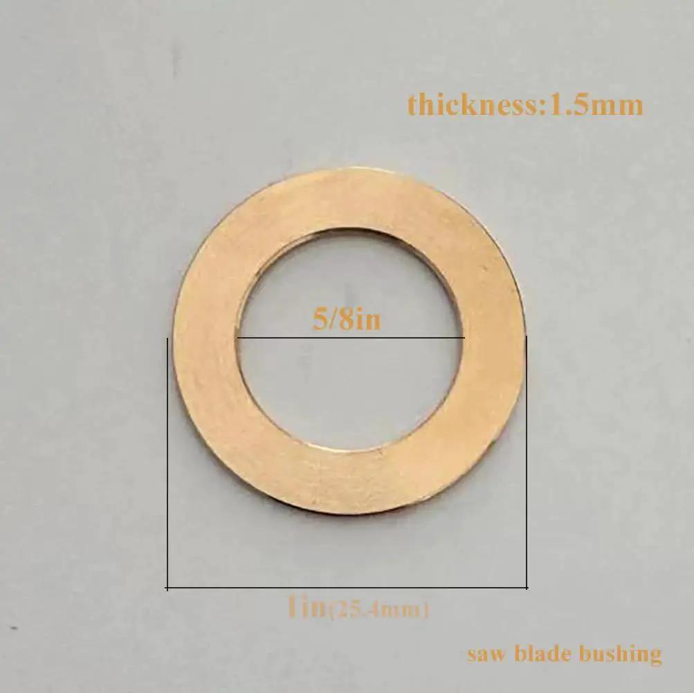 Brass Arbor Reducer Bushings 1 Inch To Five Eighths Inch 1.5mm Thick Pro Grade Circular Washer for Saw Blade Conversion