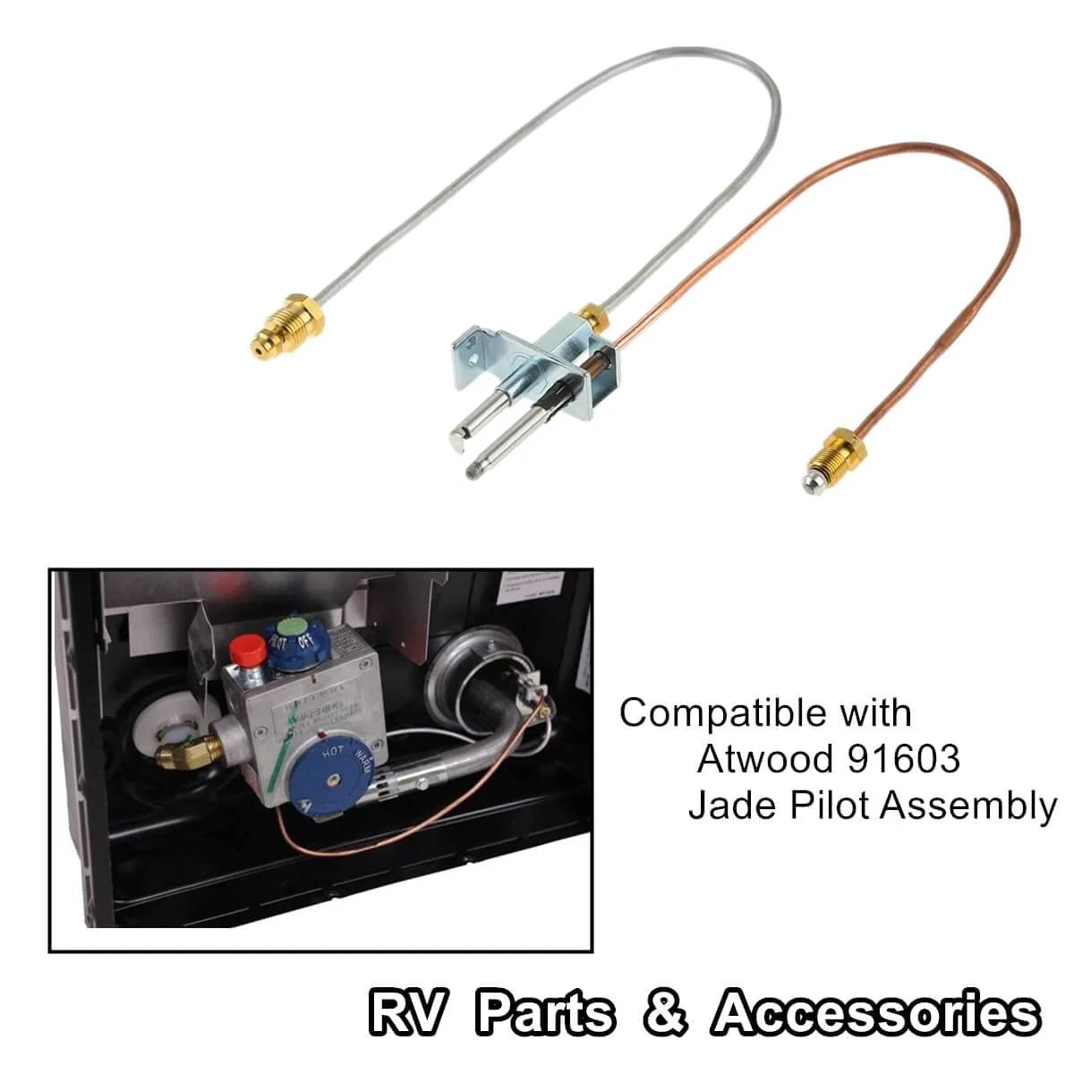 Water Heater Pilot Assembly With Thermocouple Kit For RV Propane Gas Heaters Replacement Atwood 91603 91214 12 Inch Unit