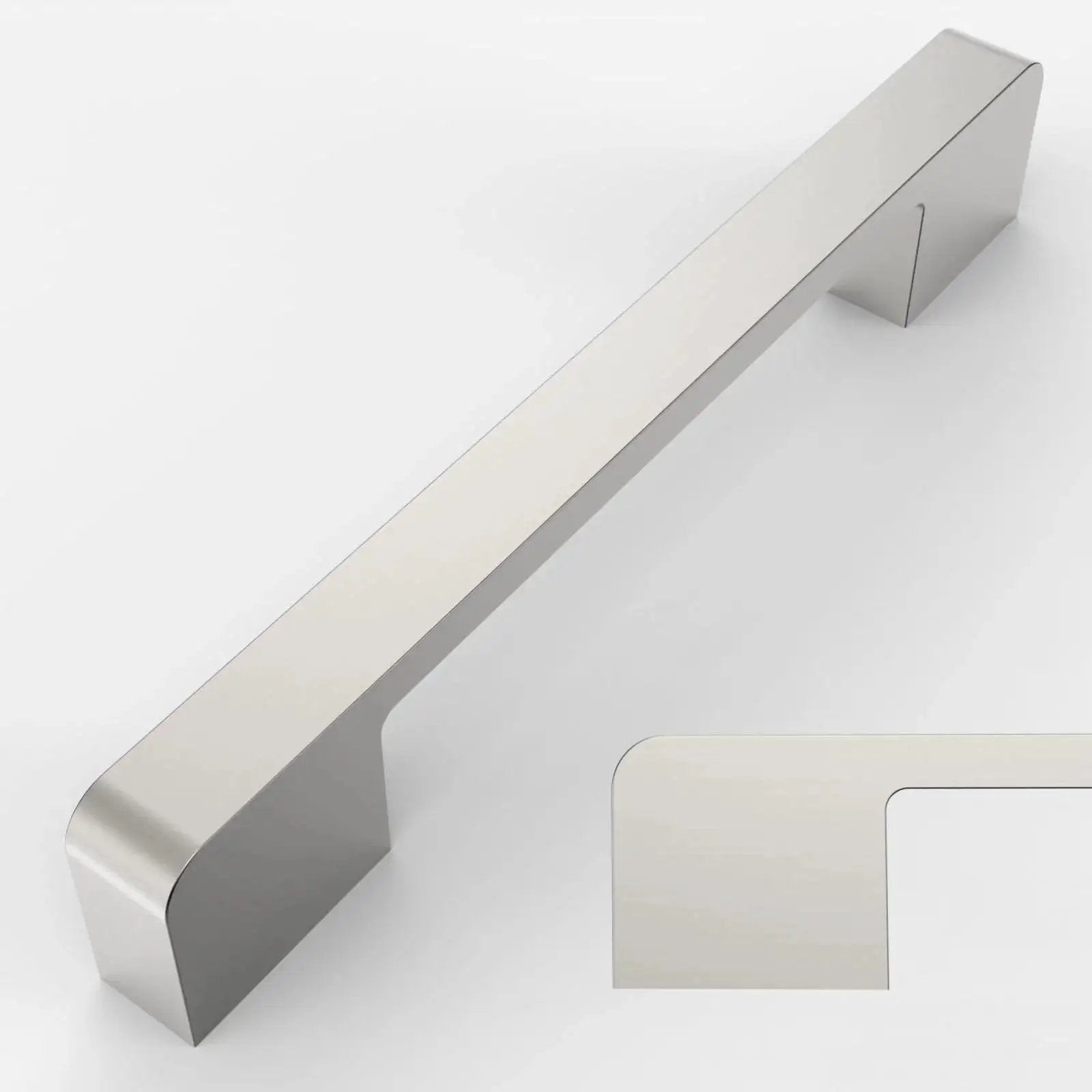 Brushed Satin Nickel Cabinet Pulls 5 Inch 128mm Hole Centers Pack of 10 Durable Zinc Alloy Handles for Cabinets Cupboards and Drawers ZH0062