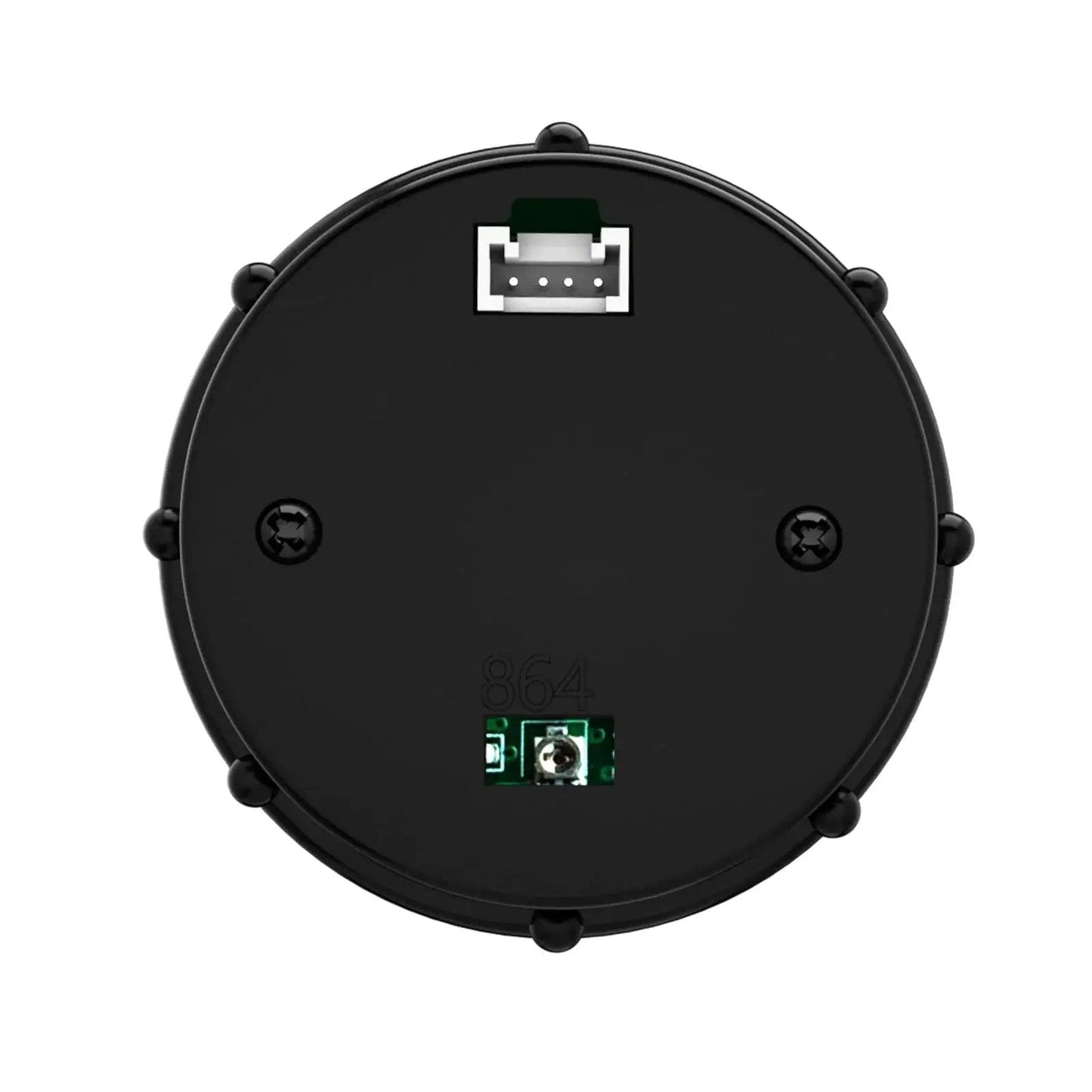 Back view of 52mm Car Gauge Kit With Digital Display Pointer And 7 Color Backlight showing connection ports, 12V Universal Gauge Kit