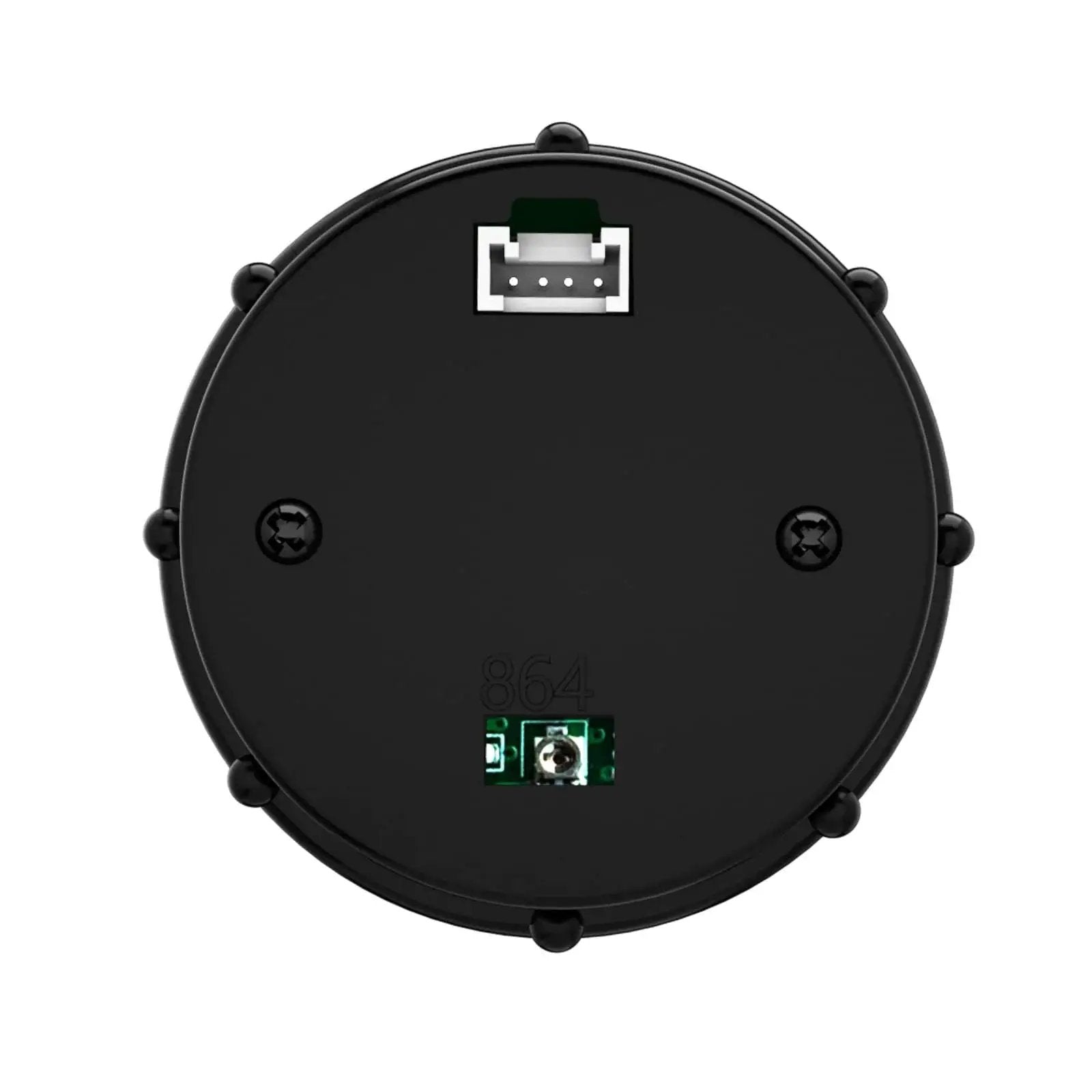 Back view of 52mm Car Gauge Kit With Digital Display Pointer And 7 Color Backlight showing connection ports, 12V Universal Gauge Kit