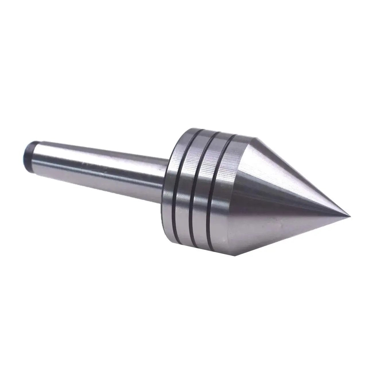 Heavy Duty MT2 Rotary Live Center Shaft with Morse Taper Precision Bearing for Smooth High Speed Metal and Wood Turning on Lathes and CNC Machines Crafted from Tough Carbon Alloy Steel Offering 0 001 Accuracy and 60 Degree Angle for Top Notch Machining