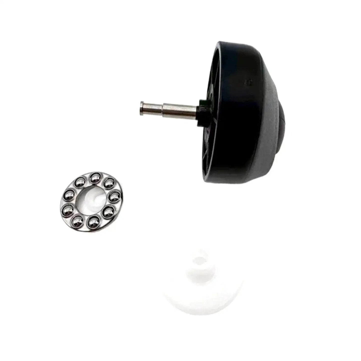 Front Caster Wheel For ECOVACS Robot Vacuum T10 T20 X1 Omni T10 Plus X1 Turbo Black Replacement Part showing wheel and parts