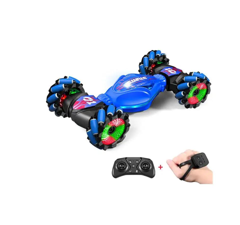 360 Degree Rotating 4WD Gesture Control RC Car with Gesture Sensing Epic 360 Stunts and All Round Drifting, shown with controllers