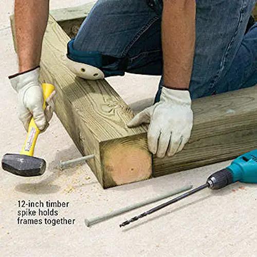 Heavy Duty 12 Inch Round Metal Landscape And Paver Edging Anchoring Spikes 10 Pack Rock Solid Timber Nails Tent Stakes