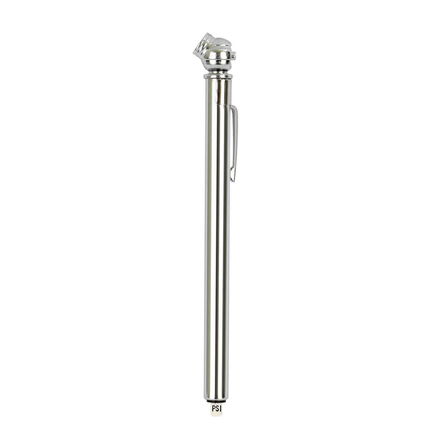 Low Pressure Pencil Tire Gauge For Golf Carts And ATVs Calibrated 1 To 20 PSI In Half Pound Increments Chrome Head With Aluminum Tube