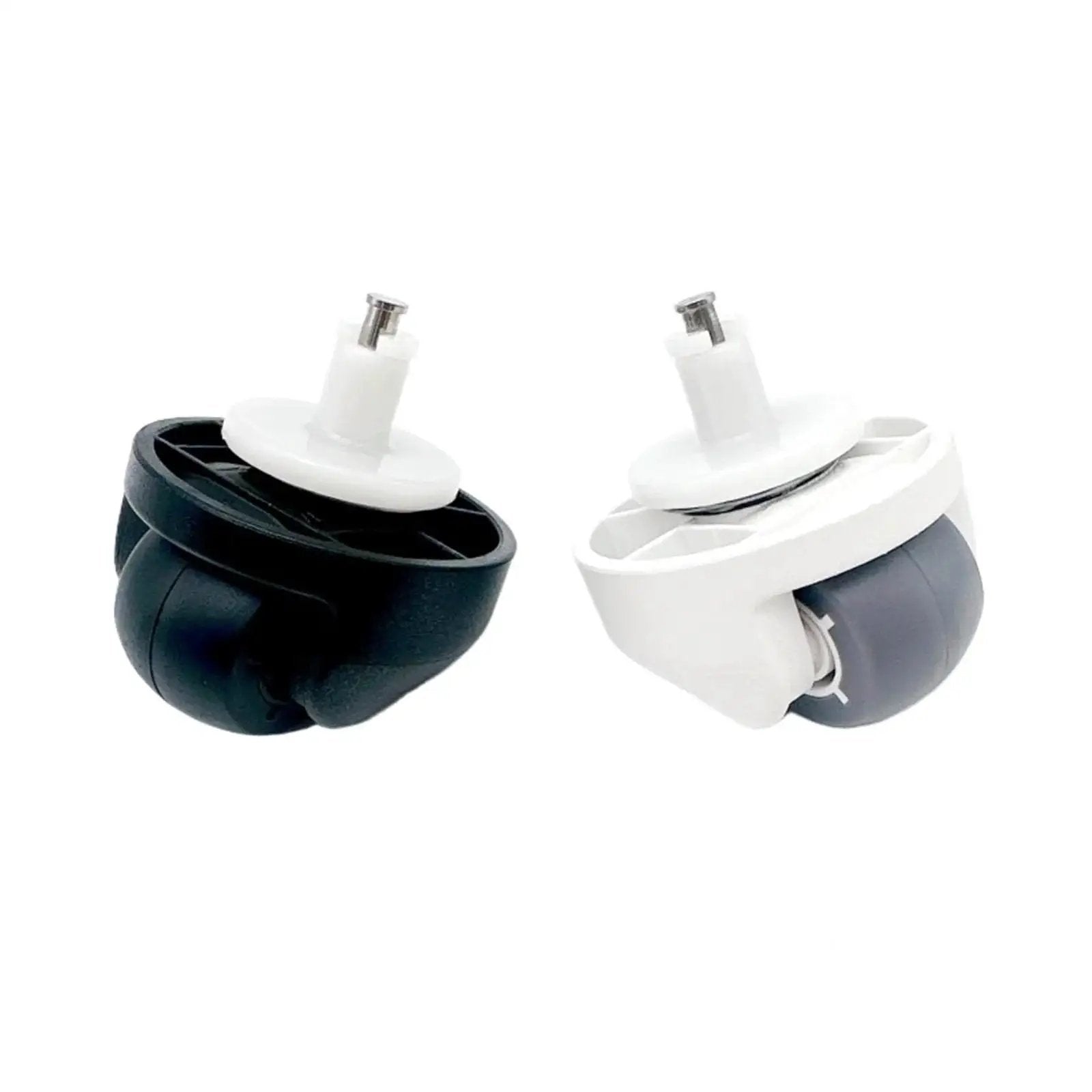 Front Caster Wheel For ECOVACS Robot Vacuum T10 T20 X1 Omni T10 Plus X1 Turbo Black Replacement Part, pair of black and white wheels