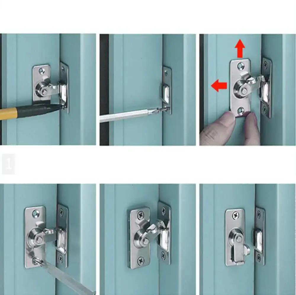 90 Degree Right Angle Gate Latches For Barn Doors Windows Garden Gates Cabinets And Sliding Doors Durable Stainless Steel With Welded Seal