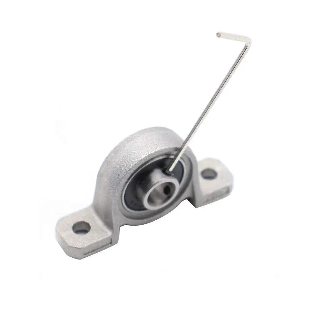 Ten Pack Pillow Block Bearings With 8 Mm Bore Ball Mounted Inserts In Zinc Alloy Beefy Heavy Duty Industrial Grade, single view