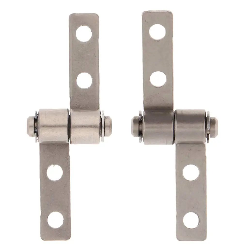 Two Pack Nickel 0.1 N.m 360 Degree Rotation Torque Type Friction Positioning Hinges With 3.3 mm Holes And 19 mm Length