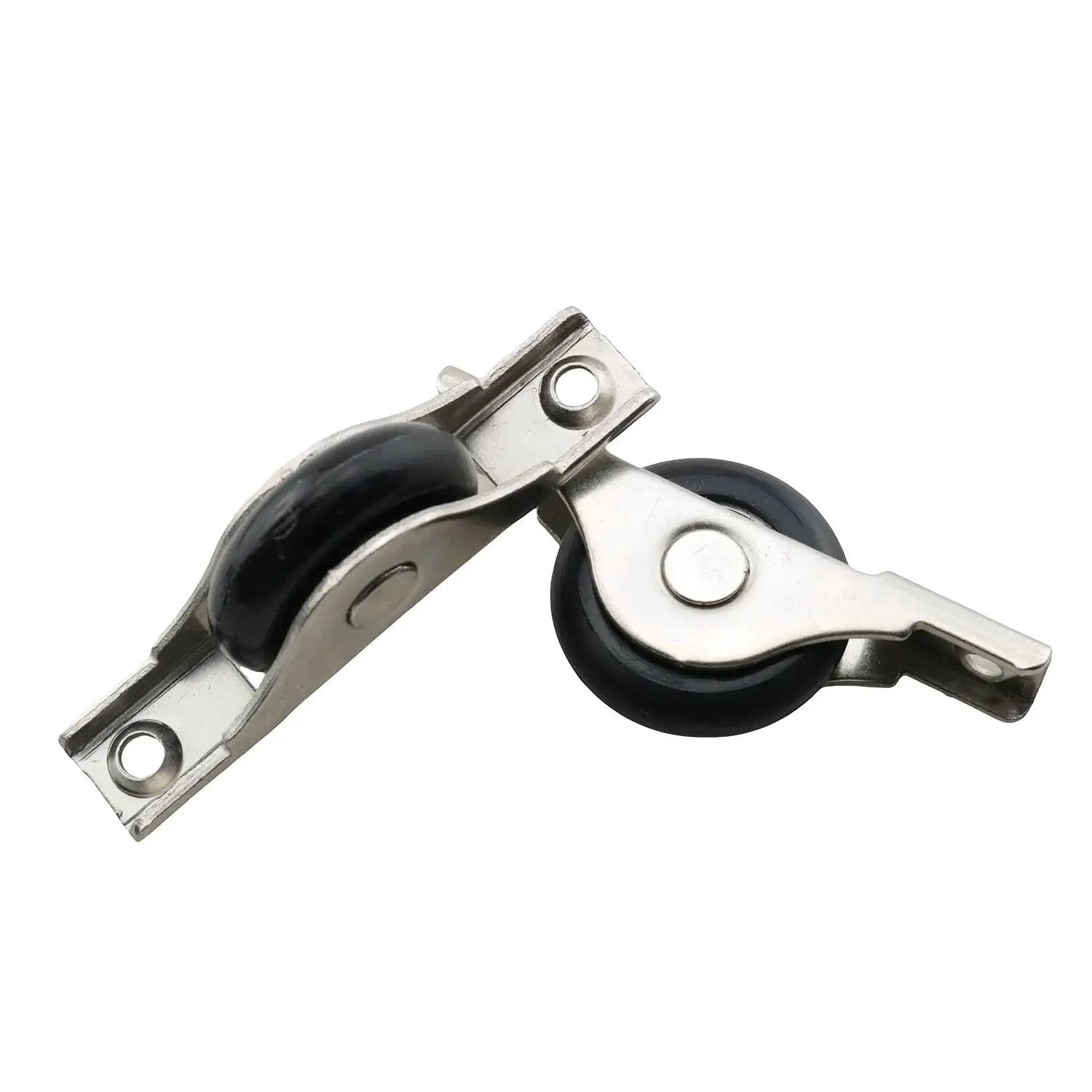 2 Pack 29mm Black Screen Door Roller Wheel Nylon Pulley with Stainless Steel Housing for garage and sliding doors.