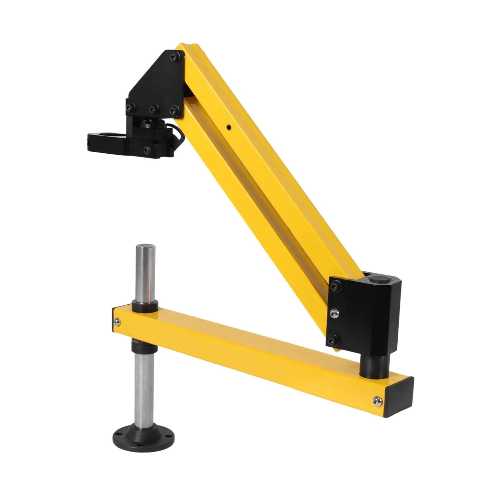 Aluminum Alloy Cantilever Support Frame With 360 Degree Flexible Arm For Pneumatic Tapping Machines shown in yellow
