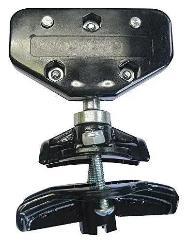Intermediate Car Trolley For Wire Rope Festoon System One Quarter Inch Round, black metal construction, front view.