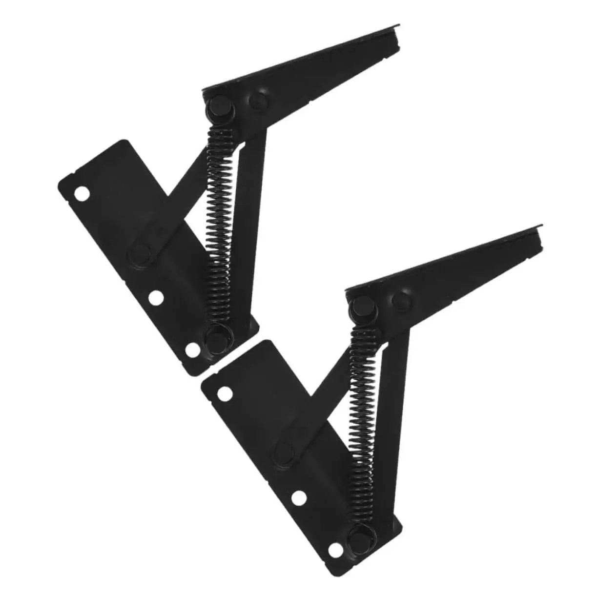 Heavy Duty 2 Pack Folding Hinge Lifting Brackets For Sofas, Beds, And Cabinet Doors With High Load Capacity Foldable Design, No Fuss Easy Install Durable Cold Rolled Steel Versatile Furniture Hardware Built For Daily Use By JECOMPRIS, front view