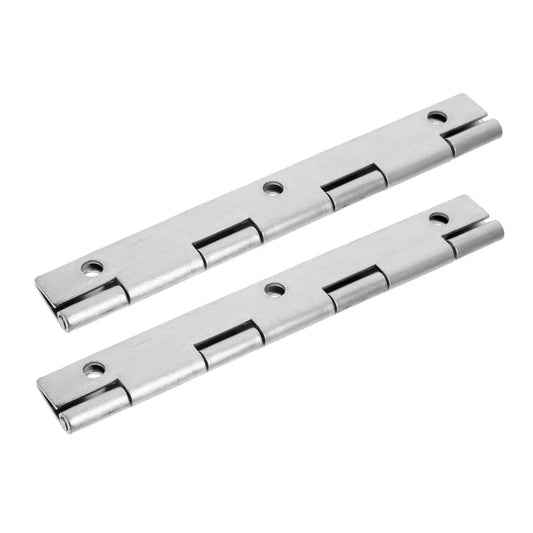 Stainless Steel Beefy Heavy Duty Piano Hinges Set Of 2 Continuous Hinge For Cabinets Doors And Boats 6 Inch Length Smooth Pivot High Load Capacity Durable