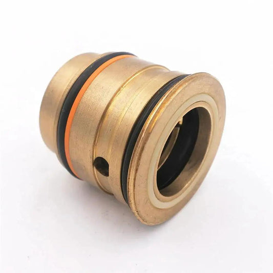 Hydraulic Cartridge No 05130091 Replacement Spare Part for Waterjet Cutting Machines, brass material with visible seals