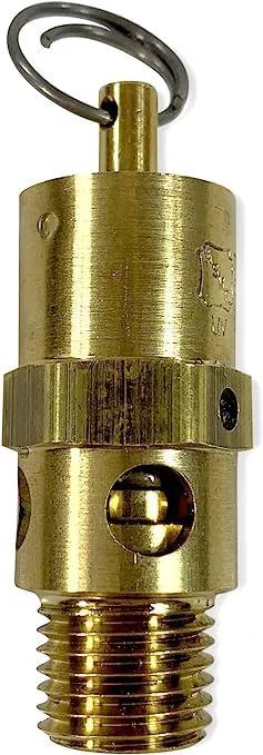 Brass Industrial Safety Pressure Relief Valve Replacement For Ingersoll Rand 31385693, 200 PSI Preset, 1/4 inch NPT, front view