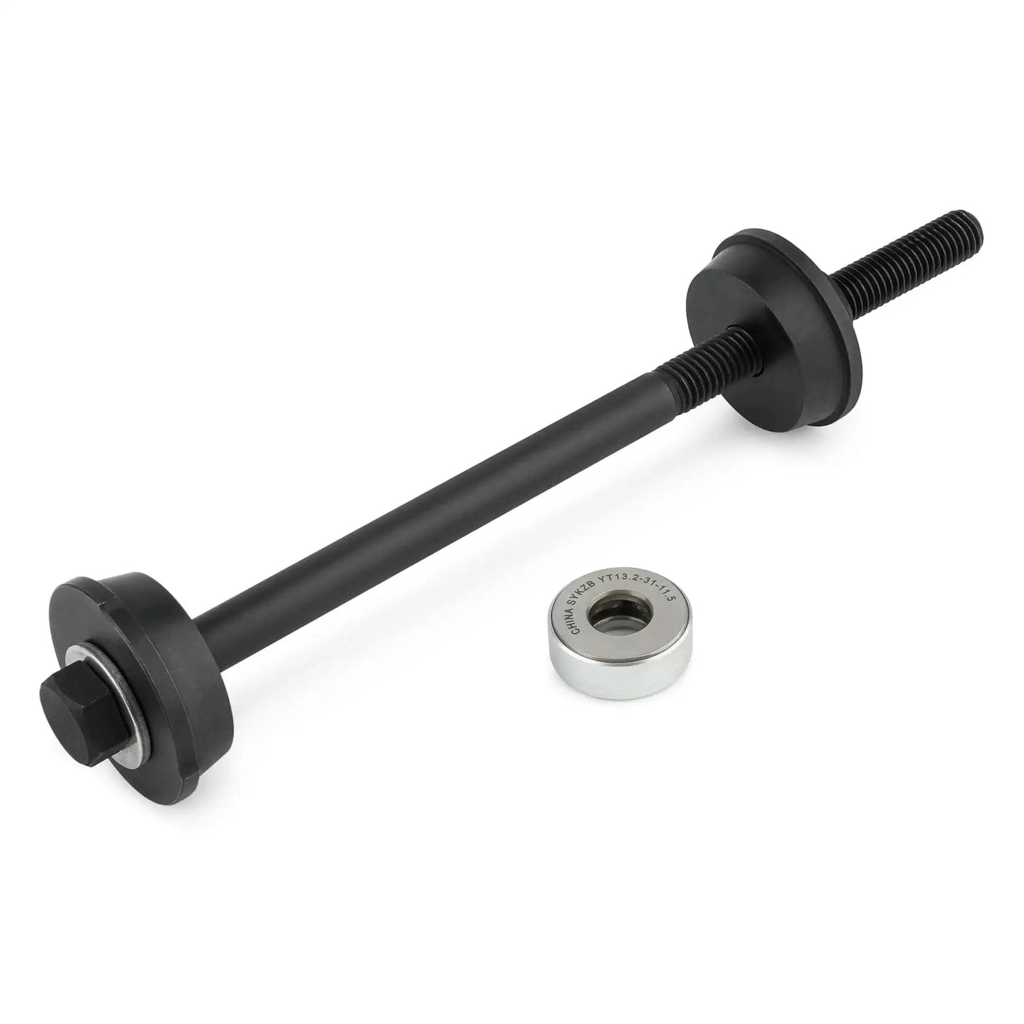 Steering Head Cup And Stem Bearing Race Installer Tool For Big Twin Dyna Sportster Softail Low Rider 1960-2017, black metal rod
