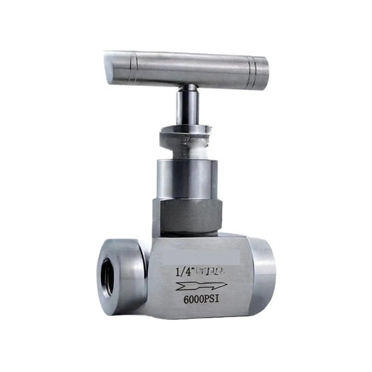 304 316 Stainless Steel High Pressure Needle Valve Threaded Globe Instrument Workhorse close-up view