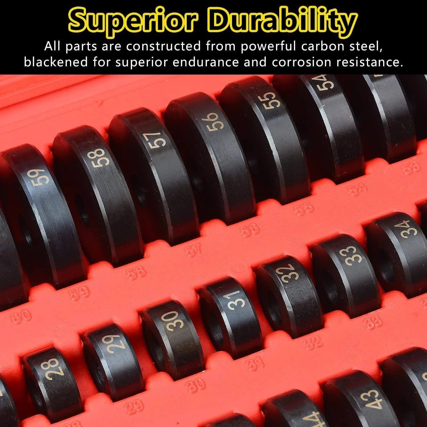 52-Piece Bushing Bearing Seal Driver Tool Set 3/4" to 2-15/16"