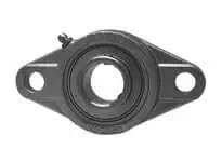 1-1/4 in 2-Bolt Flange Bearing with Set-Screw Lock, Stainless Steel Heavy-Duty Corrosion-Resistant Mounted Shaft Support