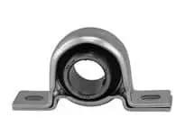 1-1/4 in Narrow Pressed Steel Pillow Block with Set Screw - Single Housing for Shaft Use, showing front view