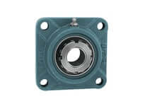 2-3/8 in (60.3 mm) Wide Inner Sealed Ball Bearing with HS2313 Concentric Adapter Locking Insert, UKF213 4-Bolt Flange Cast Iron Housing, 5/8 in (15.9 mm) Bolt Size, Single Unit