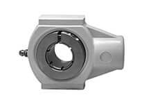 1-3/16 in Hanger Bearing Single-Row Ball, Kanigen Accu-Loc Style Black Housing for Shaft Support, Flanged Mount, Industrial Conveyor and Linear Slide Unit, Pack of 1