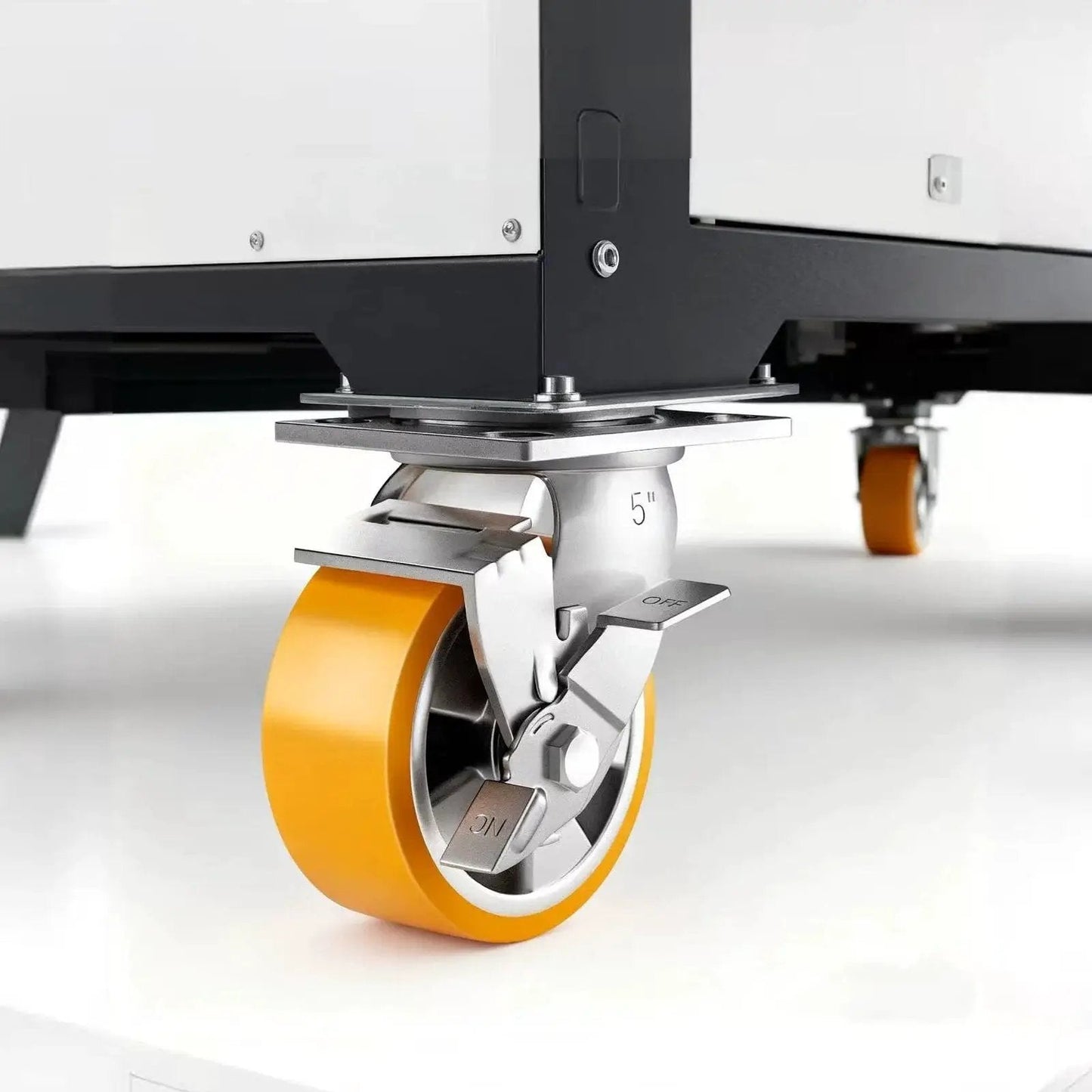 5 Inch Heavy Duty Locking Casters Set Of 4 With Plate Mount Swivel Wheels For Heavy Duty Carts, Workbenches And Equipment