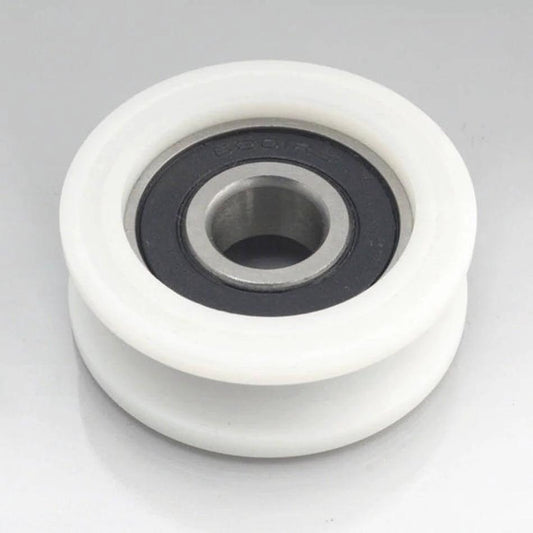 5mm Bore Bearing - 21mm Round Nylon Pulley U-Groove Track Roller Bearing 5x21x6mm
