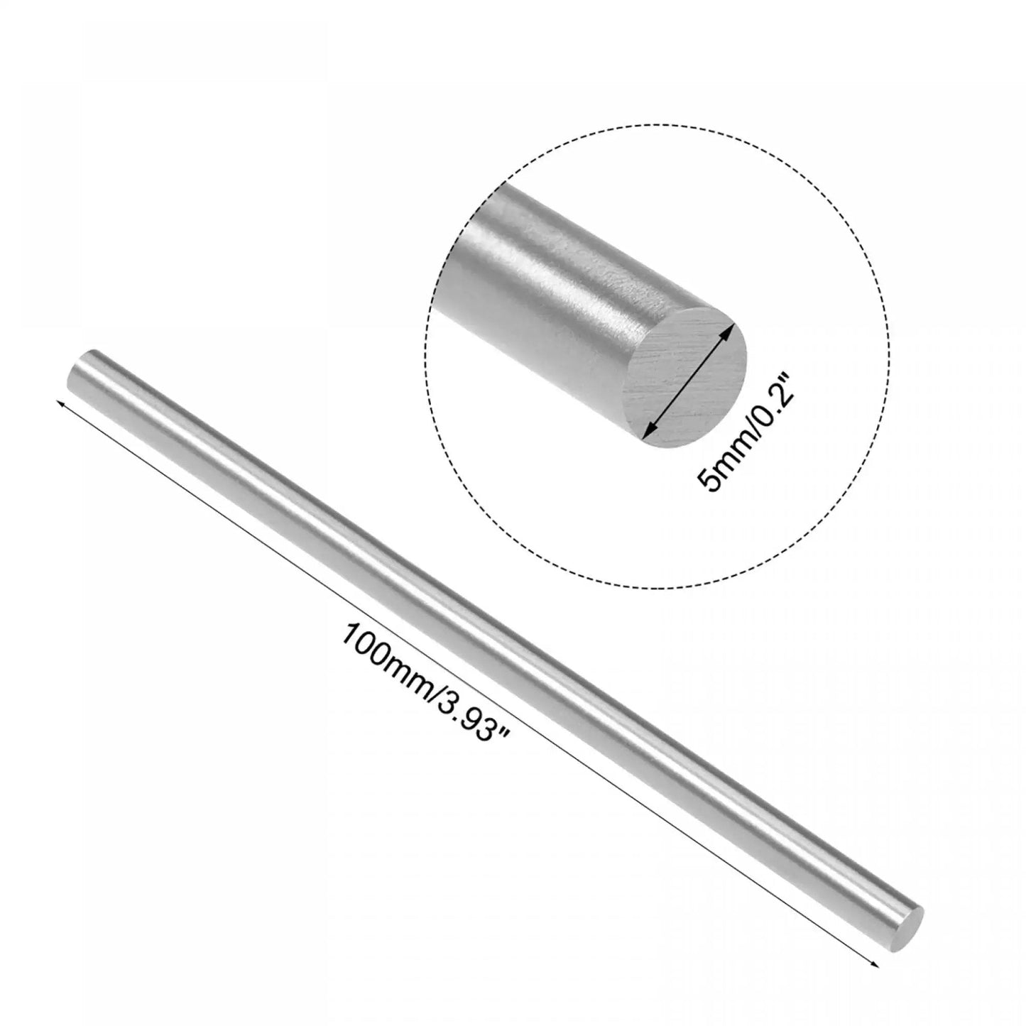 5mm diameter HSS lathe bar round rod for micro machinery and CNC spindles, part of F695-2RS Flange Ball Bearing set