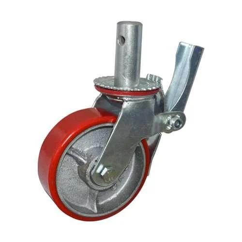 6" Scaffold Caster Wheel 441 Lbs - Brake PU rim - PU