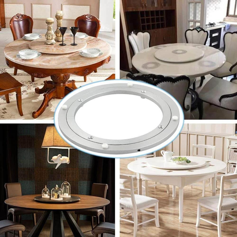 6 Inch Aluminum Heavy Duty Lazy Susan Rotating Turntable Bearing Swivel Plate for Dining Tables and DIY Projects