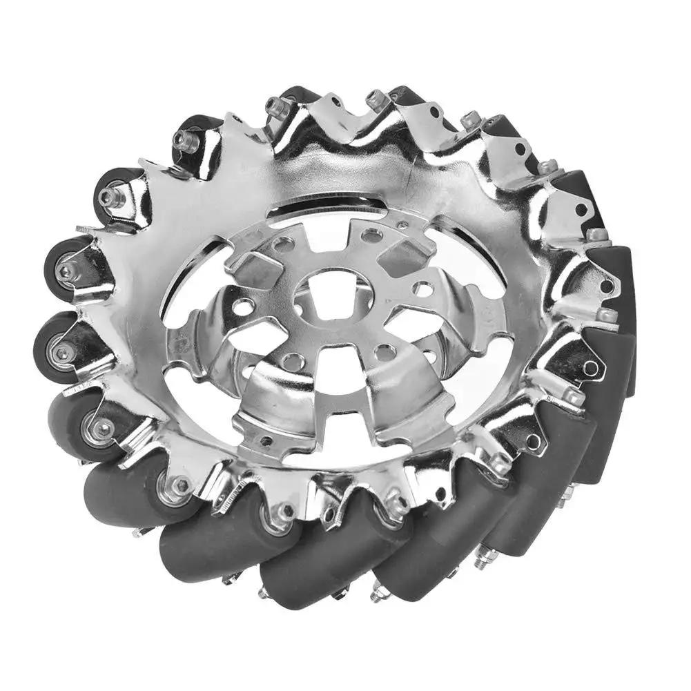 6 Inch Mecanum Wheel With Metal Hub And 16 TPU Rubber Rollers for omnidirectional robot motion in industrial robots and DIY car kits