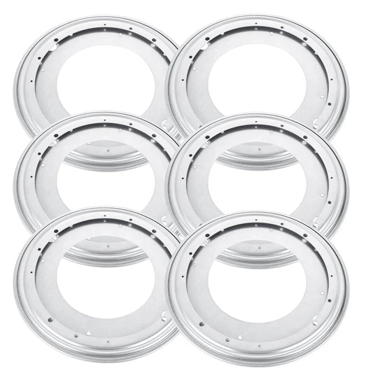 6 Pack 12 Inch Heavy Duty Lazy Susan Turntable Bearings, 5/16 Thick Galvanized Steel Swivel Plates with Smooth 360 Rotation, 1000 lb Load Capacity, Pre Drilled Hardware for Tables, Shelves, Trays and DIY Projects