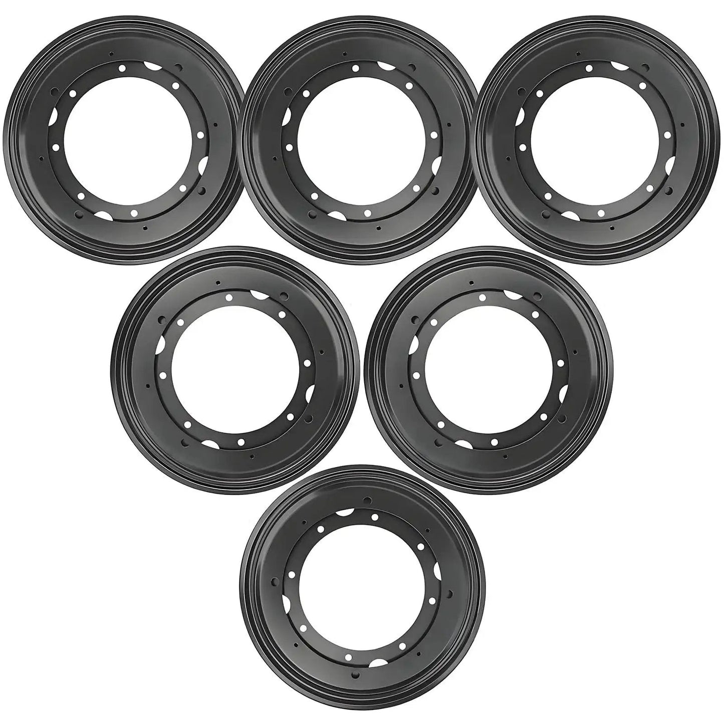 Six Pack 9 Inch Lazy Susan Bearings Heavy Duty Turntable Bearing Swivel Plate Five Sixteenths Inch Thick arranged in a circle