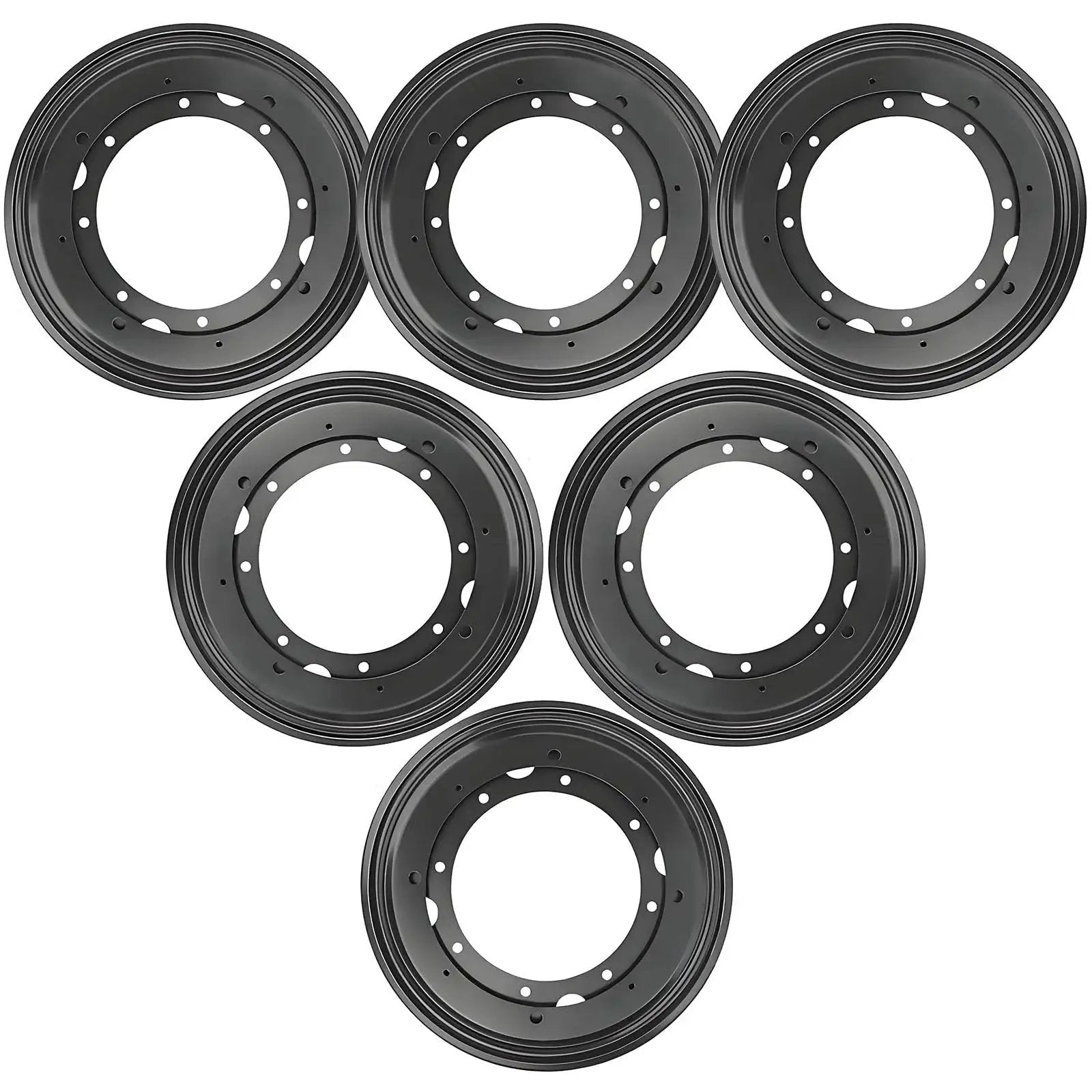 Six Pack 9 Inch Lazy Susan Bearings Heavy Duty Turntable Bearing Swivel Plate Five Sixteenths Inch Thick arranged in a circle