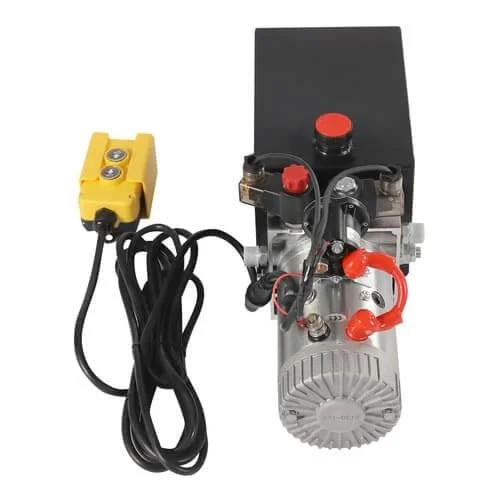 ✝️ 6 Quart Double Acting Hydraulic Pump 12V Hydraulic Power Unit，3KW Powerful Motor,Used For Electric Forklifts And Dump Trucks