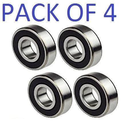 4-Pack - Rubber Sealed Ball Bearings