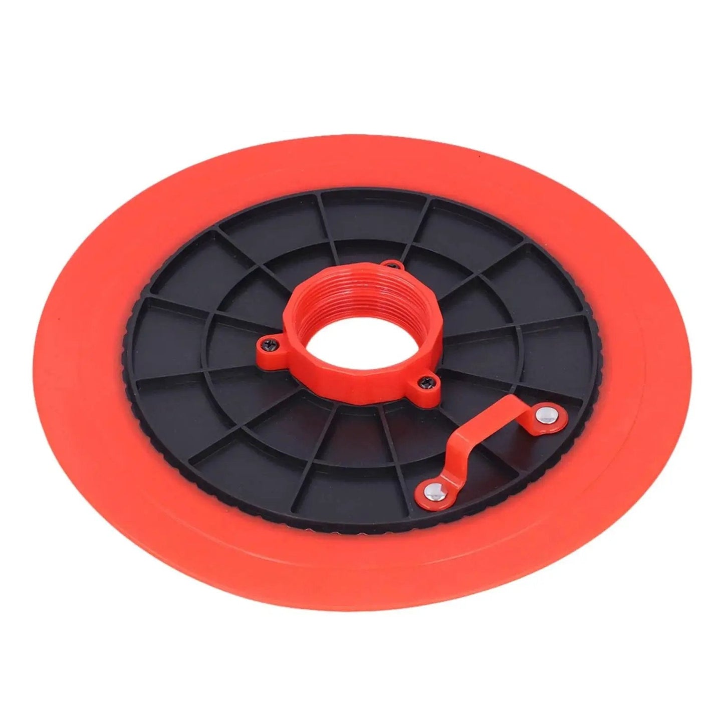 600cc Universal Car Grease Oil Suction Plate With Leakproof Silicone Cup, side view showing red and black design