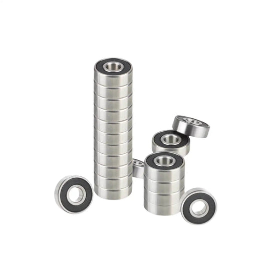 Pack of 20 608-2RS sealed 8x22x7mm deep groove ball bearings in bearing steel with double rubber seals for skateboard longboard 3D DIY projects