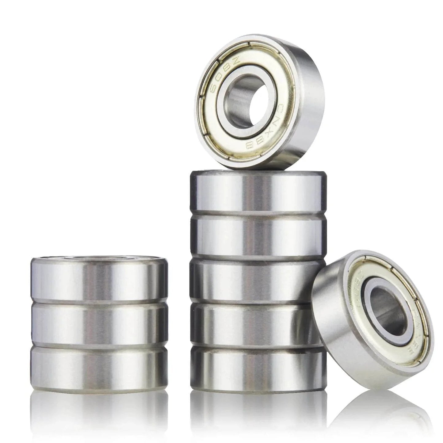 10pcs 608ZZ Ball Bearing, Double Metal Sealed Deep Groove Bearings 8x22x7mm, High Temperature High Speed and Low Noise, Chromium Bearing Steel (10, 608-ZZ)