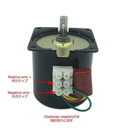 60ktyz 5rpm Ac Motor Low Noise Gearbox Electric Motor Barbecue High Torque Low Speed 110V Synchronous AC Reduction Motor front view