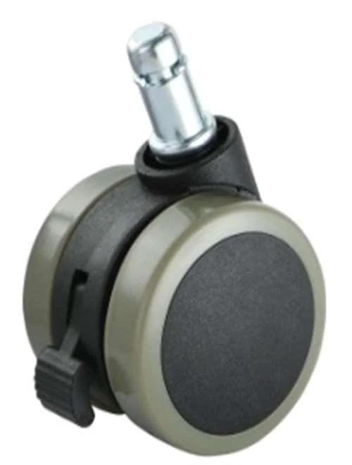 60mm Caster Wheel 77 Lbs - Brake Nylon - PVC Stem