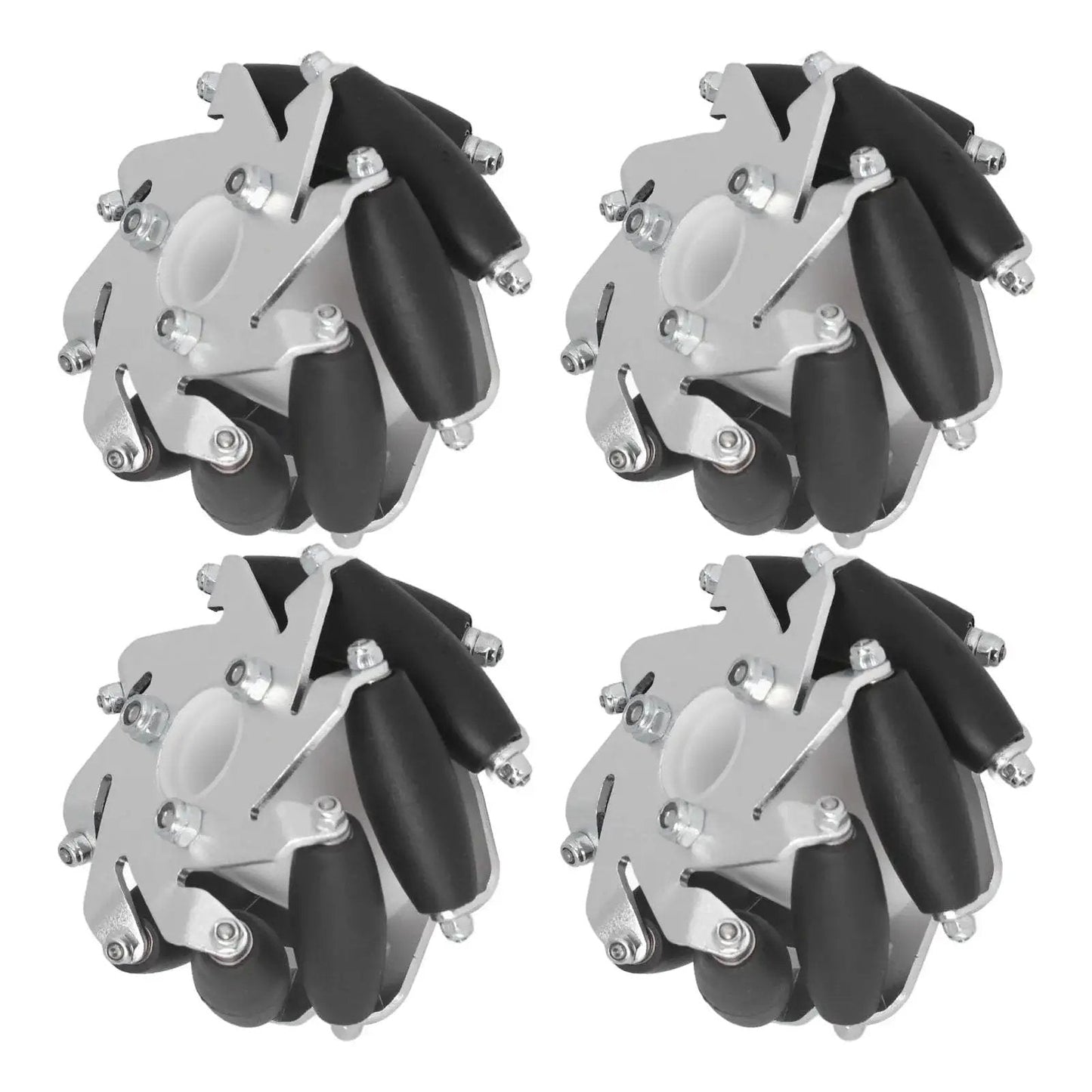 4 Pcs Mecanum Wheel 60mm Omni Directional Wheel Aluminum DIY Smart RC Robot Left Right Drive Components With Rubber Rollers